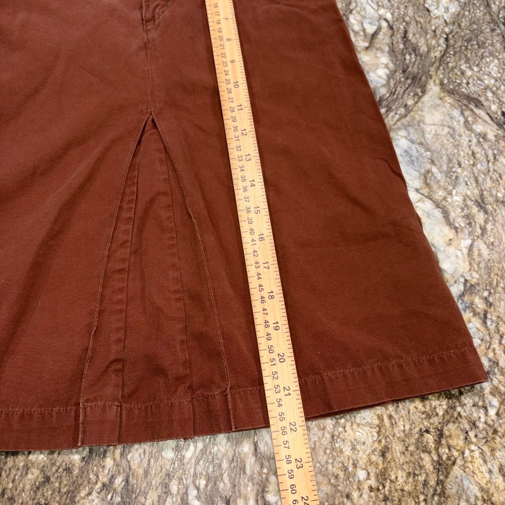 Y2k A-Line Pleated Front Hanna Andersson Cotton Skirt Womens XS Brown - Picture 4 of 8